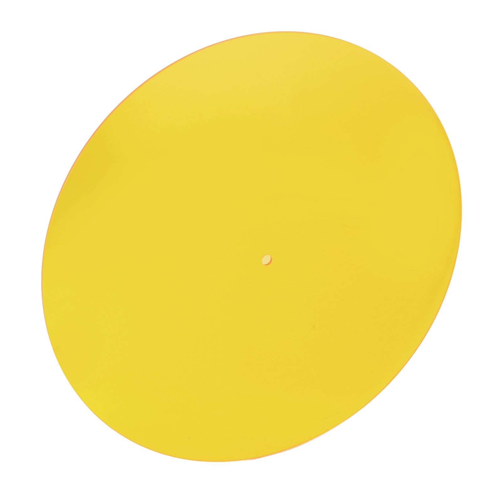 Turntable Mat, Turntable Mat Record Platter Acrylic Slipmat Low Noise Acrylic Record Player Platter Slip Accessories for 12 Inch Player (Yellow)