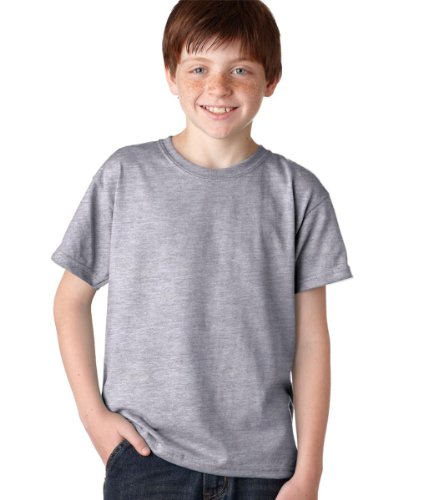Image of Gildan Youth DryBlend 50 Cotton /50 Poly T-Shirt. 8000B - [Heather Deep Royal]