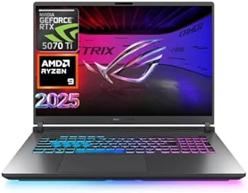 Latest 2025 ROG Strix G16 Gaming Laptop, 16" FHD 165Hz Display, 16-Core AMD Ryzen 9 8940HX, RTX 5070 Ti, 32GB RAM, 1TB SSD, Eclipse Grey