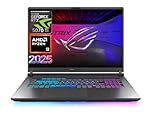 ASUS Dernier ordinateur portable de jeu ROG Strix G16 2025, écran 16" FHD 165 Hz, AMD Ryzen 9 8940HX, RTX 5070 Ti, 32 Go de RAM, SSD 1 To, gris Eclipse