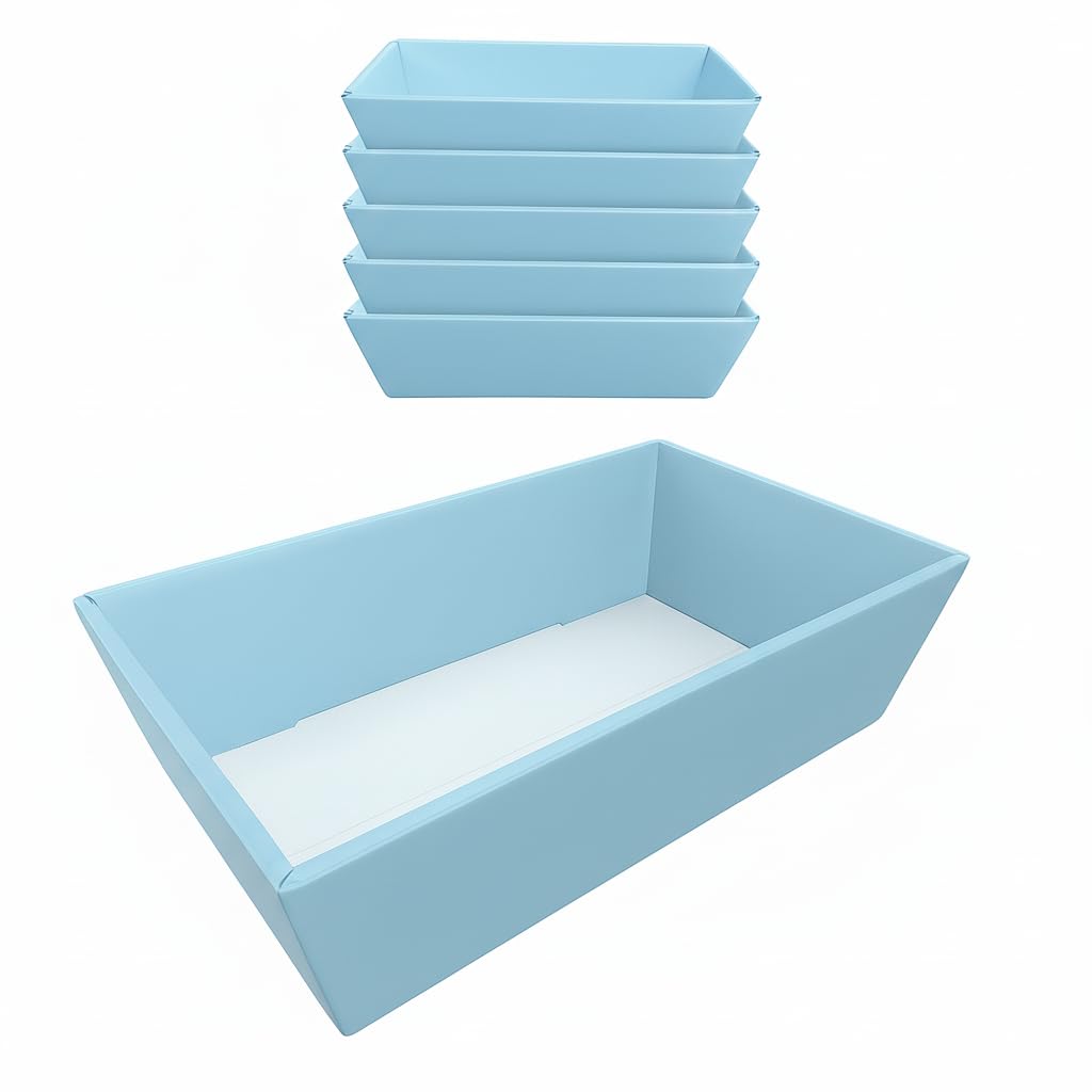 homeshop3000 5 Pack Cardboard Gift Hamper Trays (28x18cm) | Flat-Packed DIY Presentation Baskets for Food Packaging, Christmas, Wedding, and Holiday Gifting.