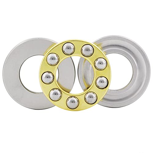 5Pc Axial Ball Thrust Bearing,F2.5-6 F3-8 F4-9 F4-10 F5-10 F5-12 F6-12 F6-14 F7-13 F8-16 9-17 F10-18 Miniature Flat Bearings (F8-14M)