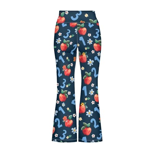 Yoga Pants Fall Soft Stretchy Long Bell Bottom Leggings Girls Comfy Workout Flare Yoga Pants Cute Print Daily Wear2