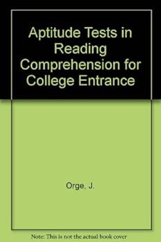 Paperback Aptitude Tests in Reading Comprehension for College Entrance Book