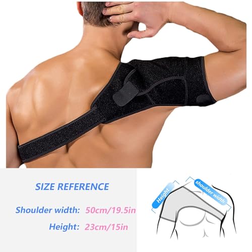 SOLO ACTFIT Schulterbandage, verstellbar, Neopren-Wrap, Armstütze, Schulterstütze zum Schutz vor Verletzungen, Schmerzen, Rotator, elastische Sportbündchen, für rechts und links