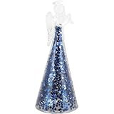 HEATSHAKING Kreativer Glas Engel Tischdekoration Blau Satinierter Glas Wohndekor Einweihungsgeschenk Büro Wohnraum