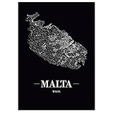 JUNIWORDS Stadtposter - Wähle Deine Stadt - Malta - 30 x 