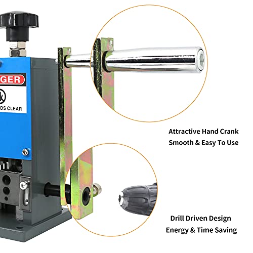 Manual Wire Stripping Machine Wire Gauge Range 0.06-1in Wire Stripper Machine Stripping Speed 50ft/min Portable Wire Stripping Tool for Scrap Copper Recycling