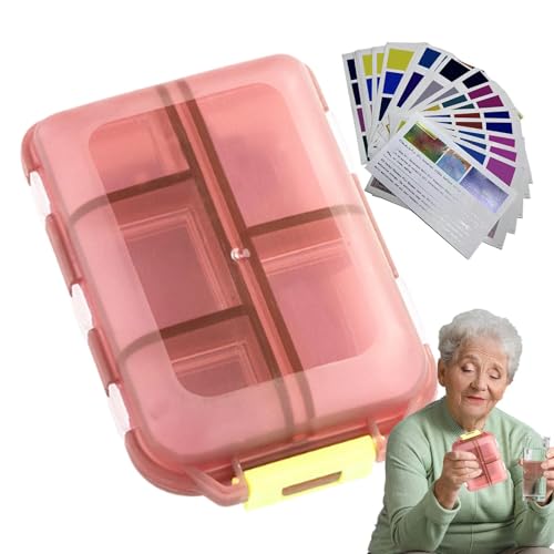Travel Pill Organizer, Portable Medicine Container, Travel Friendly Pill Case 3.74x2.56in, Easy Access Design, Compact Storage B