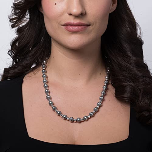 American West Jewelry Sterling Silver Native Pearl Bead Necklace, 21 to 24 Inches2