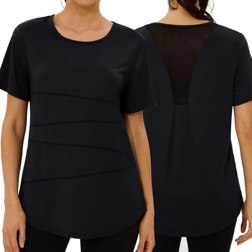 Women's Fitness Sports Shirt Gym Quick Dry Short Sleeve T-Shirt for Jogging Running Yoga Running S-XXL