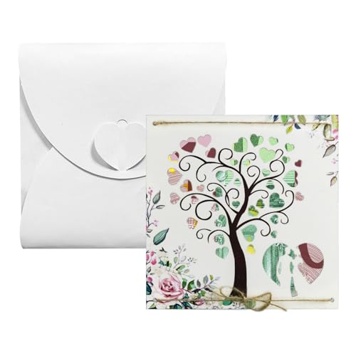 Bymivofun Presente de dinheiro cartões de casamento, dinheiro cartões de felicitações para recém-casados com envelope, presente para aniversário, aniversário, dia dos namorados