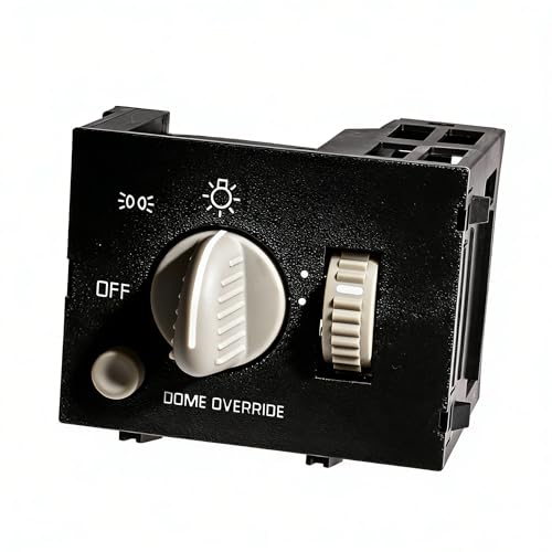 Chevy GMC C/K1500 Upgraded Headlight Switch Compatible with 1995-1998 Chevy GMC C1500 K1500, 1999 Silverado 1500, D1523H - Headlamp, Instrument Panel Dimmer, and Dome Lamp Switch, 93443101