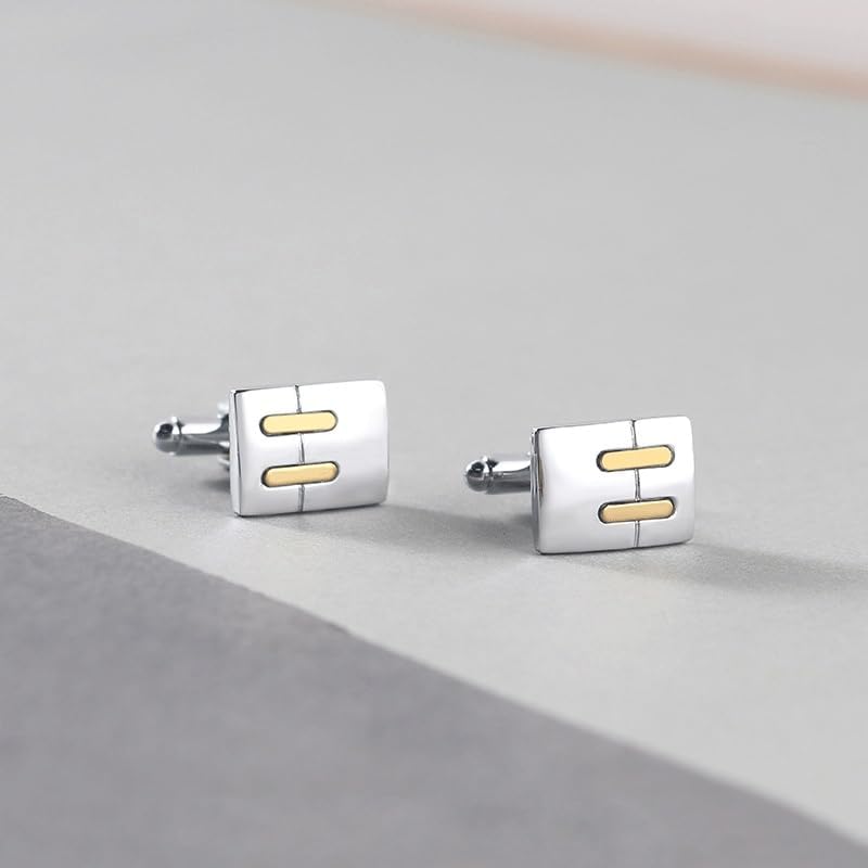 ミュンヘン] DJGACSI メンズ フレンチ シャツ カフス スクエア メッキ