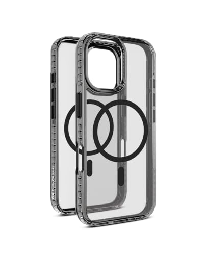 Image of DailyObjects Polycarbonate Stride 2.0 Magnetic Case Cover Compatible with iPhone 16 | Wireless Charging Slim Back Cover | 2 Layer Edge Protection & Shockproof, Grey