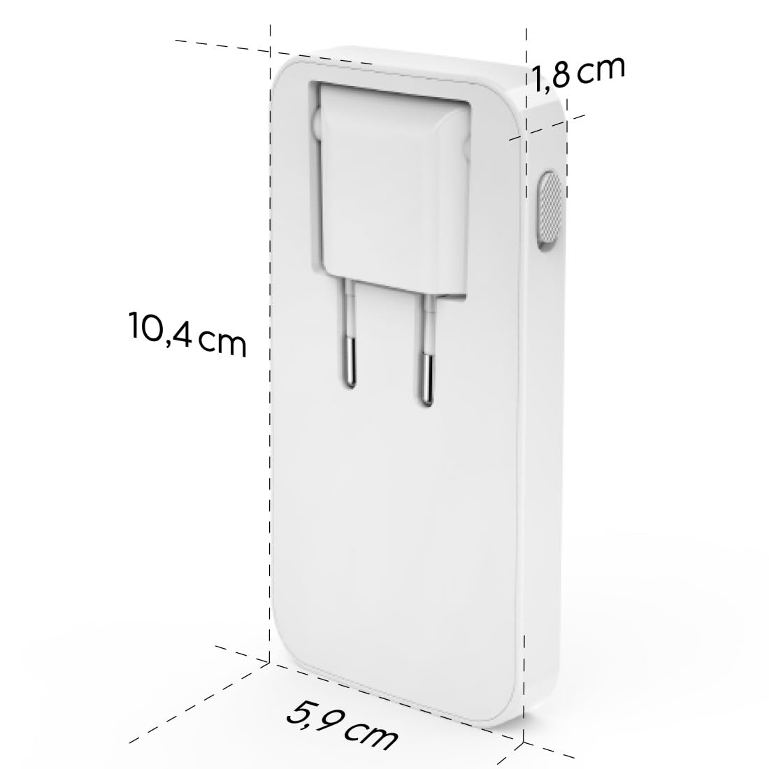 Hama składana przenośna szybka uniwersalna ładowarka sieciowa GAN 65W do smartfona, smartwatcha, tabletu, słuchawek 2x USB-C 1x USB-A biała
