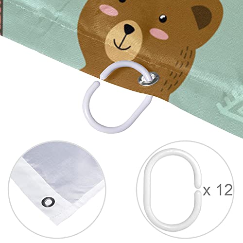 Rideau de douche imperméable renard forêt 183x183 cm rigolo - 5