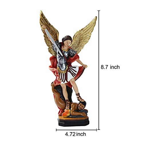Estatua San Miguel Arcángel 22 cm Resina Multicolor miniatura 5