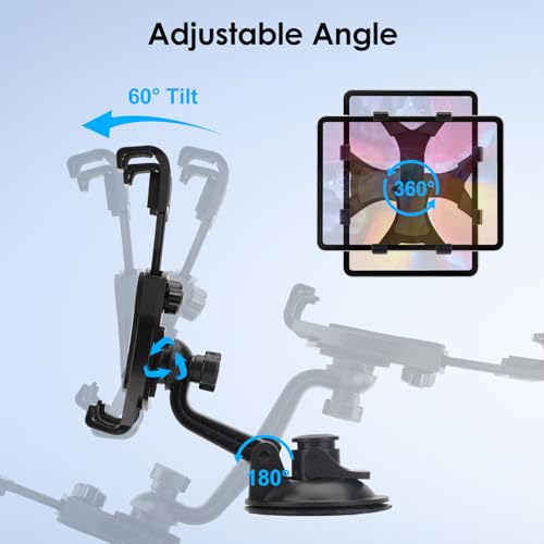 Image of LinkStyle Car Mount Windshield Dashboard Universal Adjustable Tablet Holder for Samsung Galaxy Tab /iPad Mini /Air /4 /3 /2 (All 7-10inch Tablets)