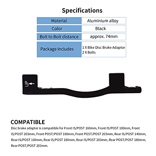 Disc Brake Mounting Bracket, Bicycle Brake Adapter Front V Brake Caliper Pm #TOP1