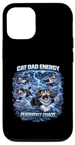 Cat Dad Energy Quote, Cat Dads Cat Humor Fathers Felines �X�}�z�P�[�X iPhone 12/12 Pro �p