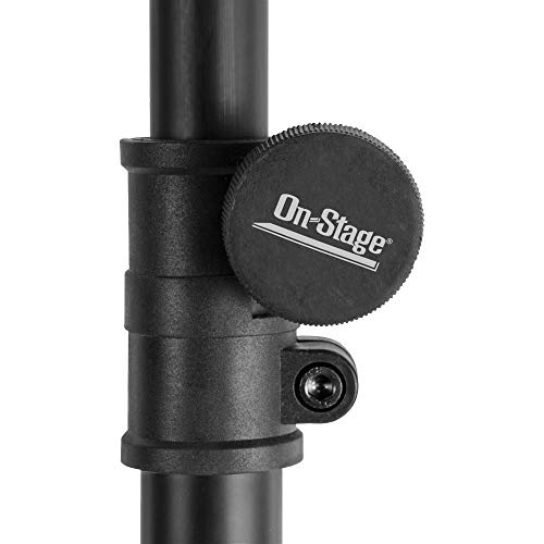 On-Stage SSAS7000B Mini Adjustable Speaker Stand (Folding, Portable, PA Loudspeaker Setup, Tripod Base, Nonslip Rubber Feet, Adjustable Height, 1 3/8″ Mounting Pole, 60 lb Capacity, Aluminum, Black) by OnStage - Image 7