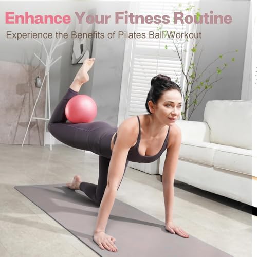 Image of Exercise Ball 25 cm - Anti-Burst PVC Mini Gym Ball for Yoga, Pilates, Core & Stability Workouts