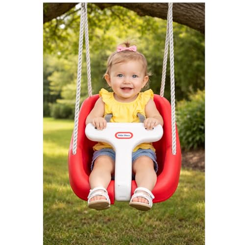 2-in-1 Snug 'n Secure Swing - Red with White Bar, Ages 9 Months to 4 Years - image 2