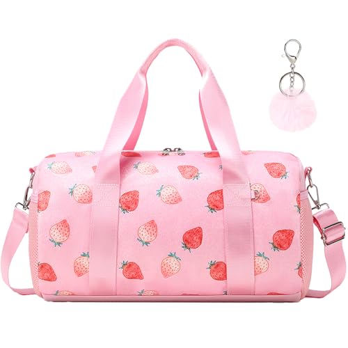 Dance Ballet Bag for Girls, Strawberry Glitter, 14