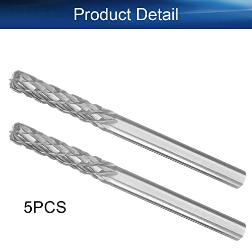 Fresas rotativas Auniwaig 3mm doble corte 5 piezas miniatura 4