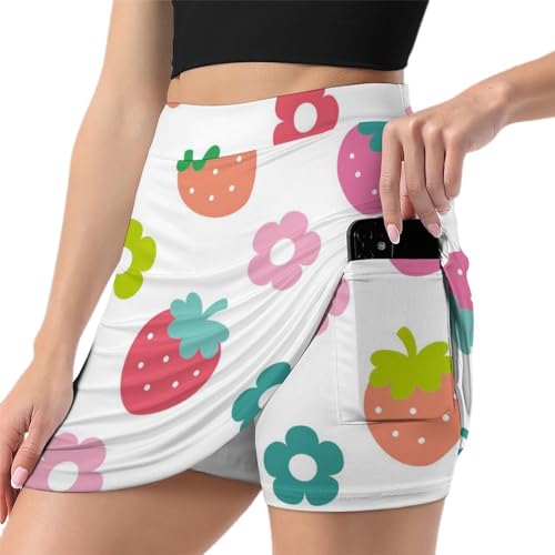 Jupe short de golf anti-frottement avec poche pratique pour femme