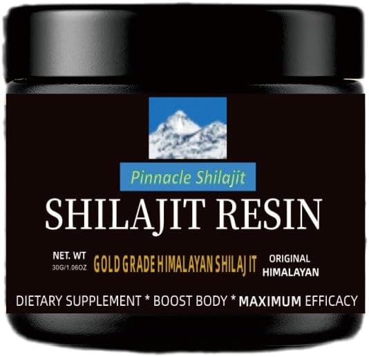 Pinnacle - Resina Shilajit de grado dorado de alta calidad, 100% puro del Himalaya Shilajit de Gilgit Baltistan, potente energía natural, enfoque y