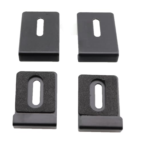 Image of 4PCS Square Mirror Holder Hardware Furniture Accessory Metal Heavy Duty Mirror Holder Clip Black 304 Stainless Steel Mirror Clip for Mirror Hook and Easels and Billboards