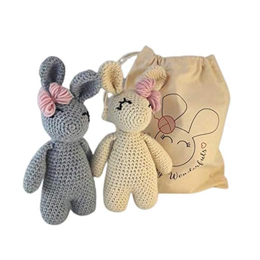 Crochet Kit - Alpaca Twin Bunny Rabbit Luxury Beginners Toy DIY Kit