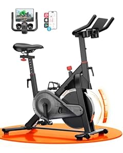 Heimtrainer Fahrrad mit Verstellbarem Magnetwiderstand, Copant Ergometer Hometrainer für Zuhause 136kg mit Tablet-Halter, Hometrainer Fahrrad mit App, Indoor Fitnessbike für das Fitnessstudio zu Hause