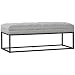 Produktbild HOMCOM Sitzbank, Polsterbank in Leinenoptik, Schlafzimmerbank, Bettbank, Schminkbank für Wohnzimmer, bis 200 kg Belastbar, Stahl, Hellgrau, 120 x 44 x 45,5 cm