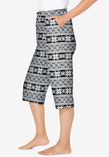 Dreams & Co. Plus Size Knit Sleep Capri3