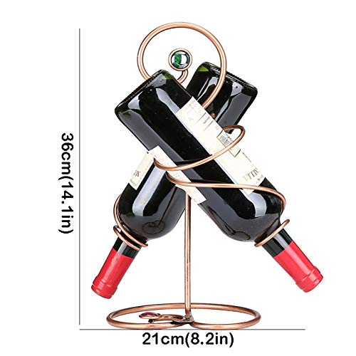 Soporte para botellas de vino doble en hierro forjado miniatura 2