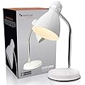 Newhouse Lighting Oxford White Metal Flexible LED Goose Neck Lamp for Desk or Table with 1 Free 6-Watt LED Bulb Included