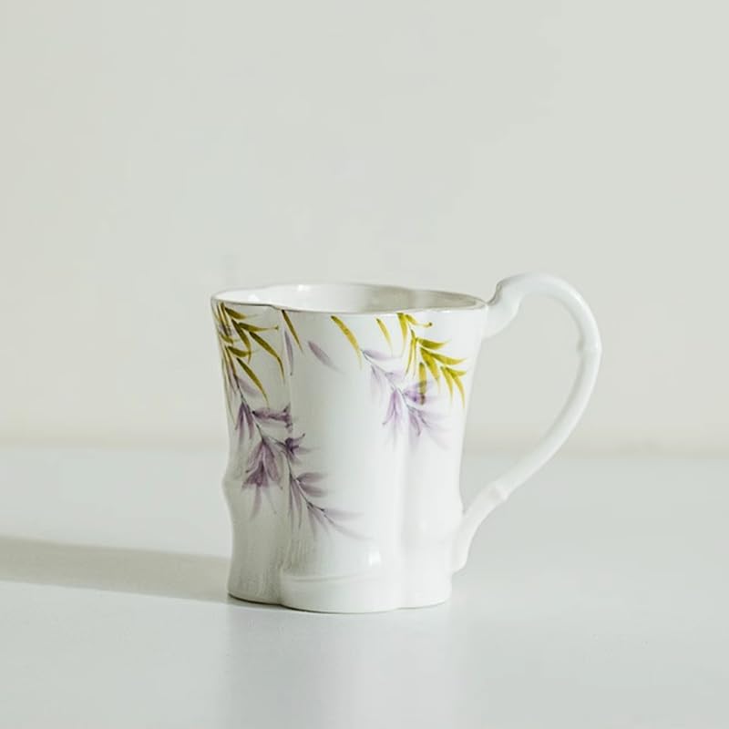 Tea Cup with Handle Ceramic Mug Coffee Cup-Brown