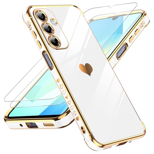 Coque Samsung A16 5G souple silicone motif cœur et films écrans incassables
