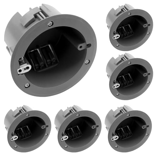4 in. Round 18 cu.in. Old Work Ceiling Box, ETL Listed, 6 Pack