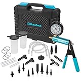 DURATECH 2 in 1 Brake Bleeder Kit, Brake Fluid Bleeder Kit with Metal Handheld Vacuum Pump, Ideal for Automotive, Organized in Portable Case