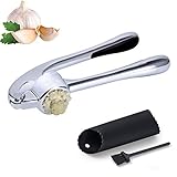 【Robust und langlebig】 Die JmeGe Knoblauchpresse besteht aus Edelstahl in Lebensmittelqualität und kann sicher für Lebensmittel verwendet werden. Die Qualität dieser Knoblauchpresse ist robust und hervorragend.