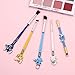 Interstellar Baby Makeup Brushes Set - 5Pcs Creative Stitch Theme Cosmetic Brushes Set, Premium Synthetic Foundation Eyeshades Brush Set Best Gift for Young Girl Women Colorful A