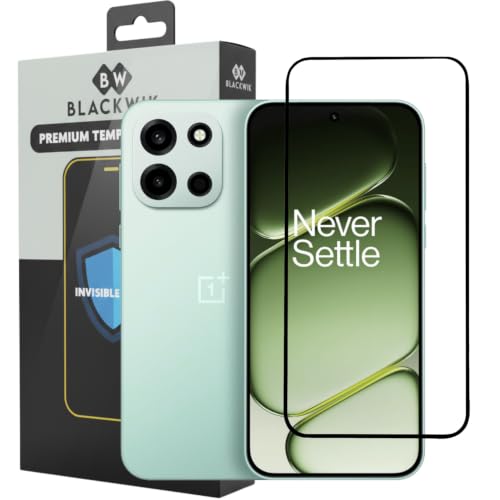 Image of Blackwik Tempered Glass Screen Protector for OnePlus Nord CE6 Lite with Edge-To-Edge Protector Coverage | Easy Installation Kit (Black)