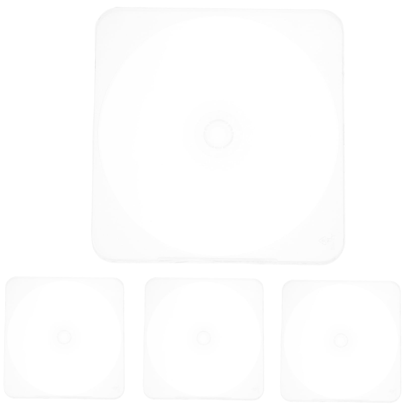 GLEAVI 4pcs Transparent CD Cases Dvd Storage Holder for Safe Travel Scratch Protection Easy Access Portable CD Boxes for Organizing Discs