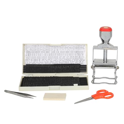 Image of SMART PACK Hand Batch Coding Machine for Batch No. MFG. MRP. EXP. Date Coding | Handheld Printing Machine on Plastic, Paper Pouches, Cartoon Boxes and Kraft Papers | Size 4 MM