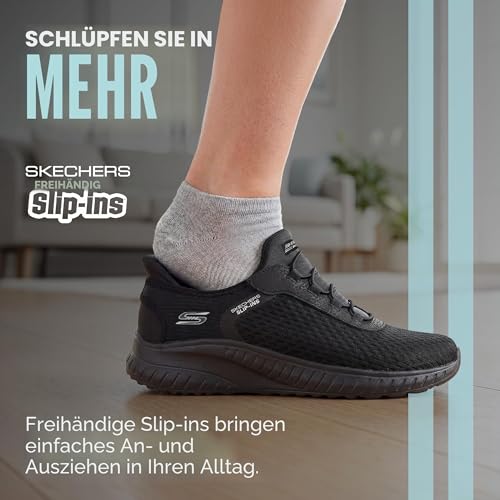 Skechers Damen Hands Free Slip Bobs Squad Chaos-in Color Sneaker, BBK, 39.5 EU Weit – Ansicht 4