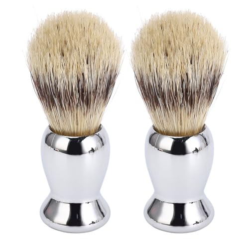 Hair Shaving Brush 2pcs Shaving Brush Long Soft Dense Brush Hair Men Foaming Cream Foam Shaving Beard Brush with Handle